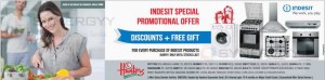 Buy Indesit Home appliances at discounted price and get a free Gift @ Hunters–Offer valid till stocks last