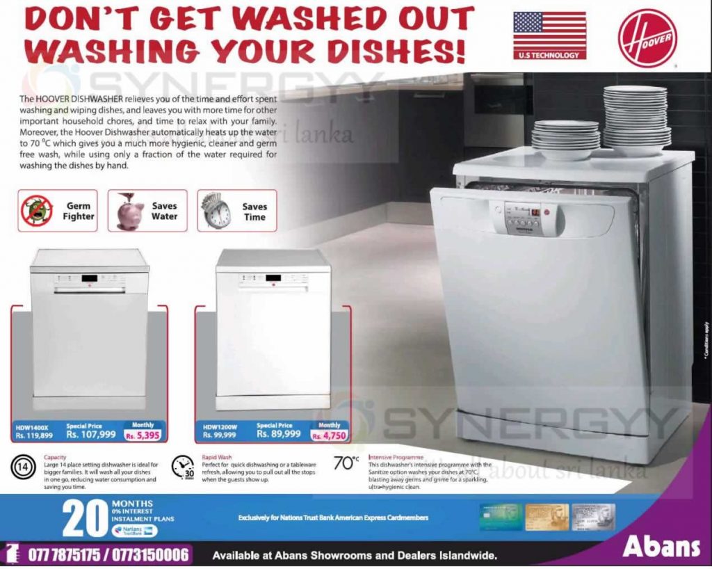 Dishwasher Prices in Sri Lanka Rs. 89,999.00 Upwards SynergyY