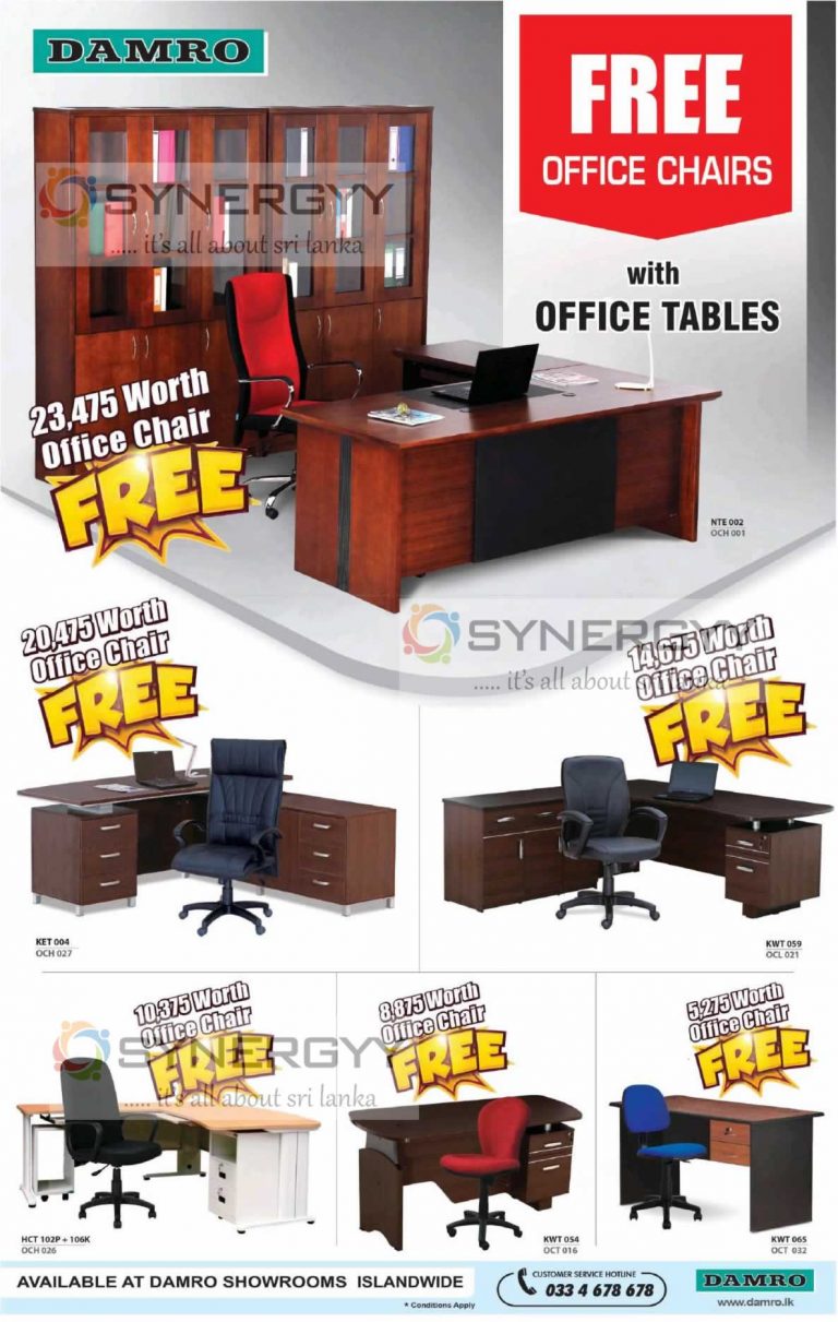 Damro Promotion Free Office Chairs for Office Tables SynergyY