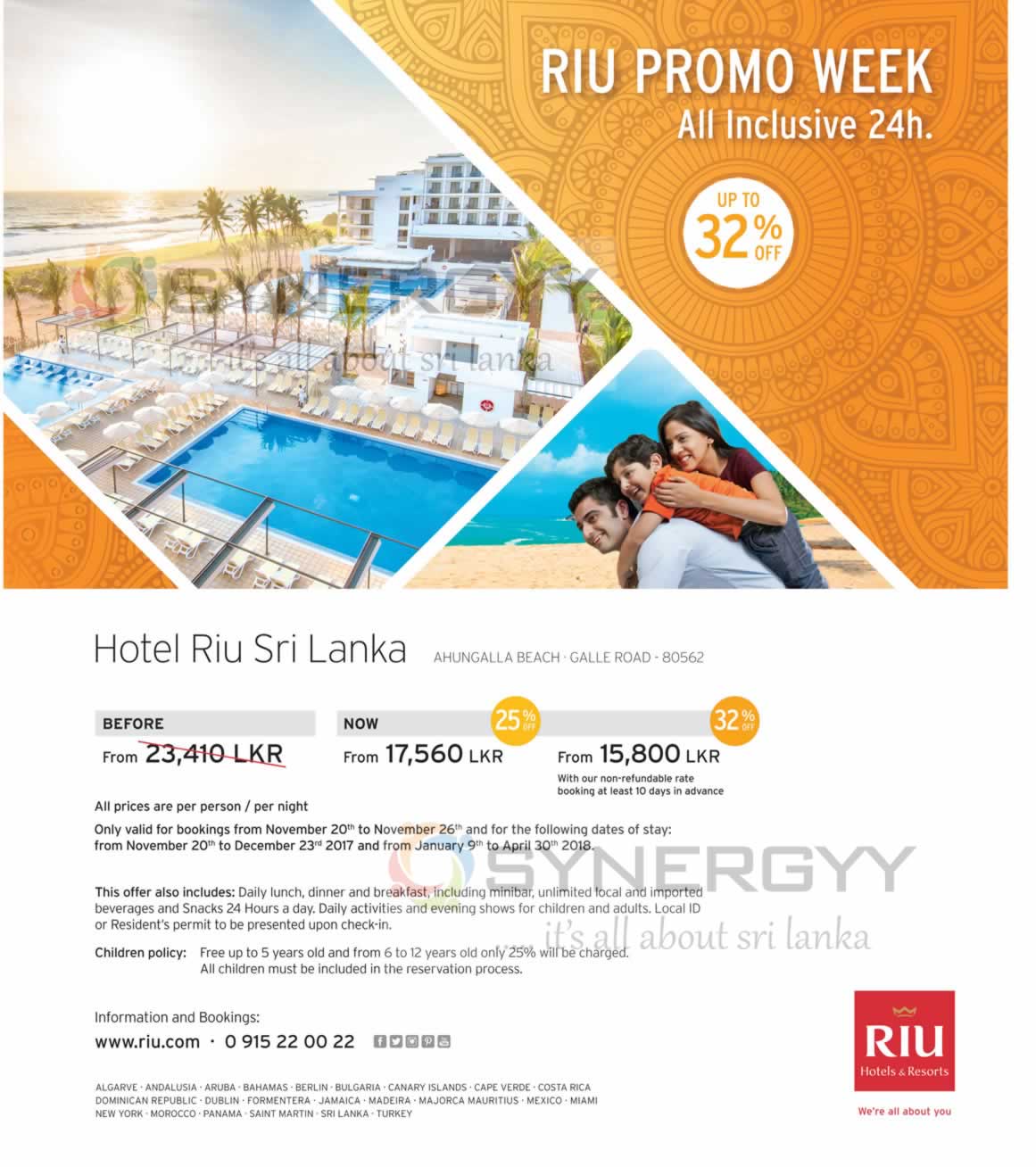 RIU Promo Week 207 Discount up to 32 SynergyY