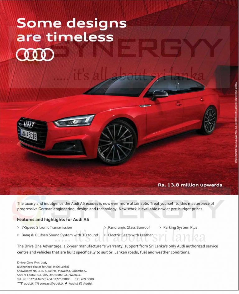 Audi A5 price in Sri Lanka LKR. 13.8 Million Upwards SynergyY