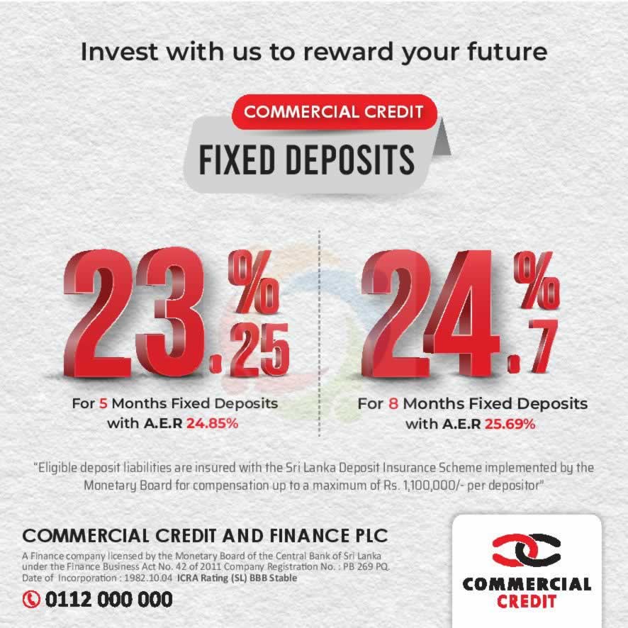 More than 25% interest rate for Fixed Deposits from Commercial Credit