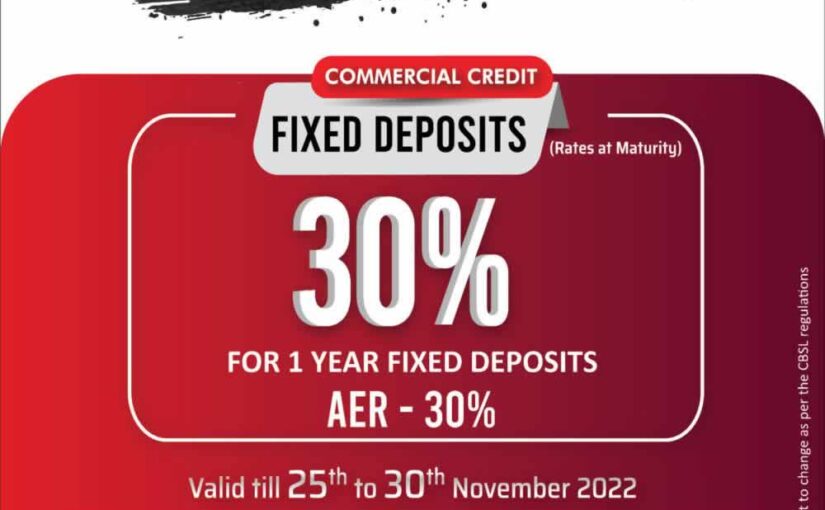 30% Interest rate per Annum from Commercial Credit & Finance PLC