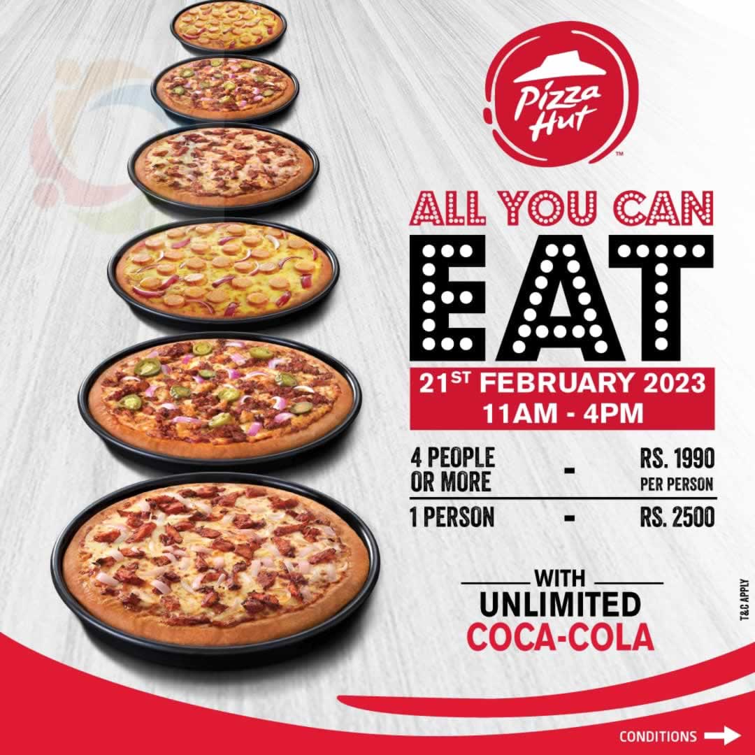 Pizza Hut Sri lanka’s ALL YOU CAN EAT Promo is Back! – 21st February 2023