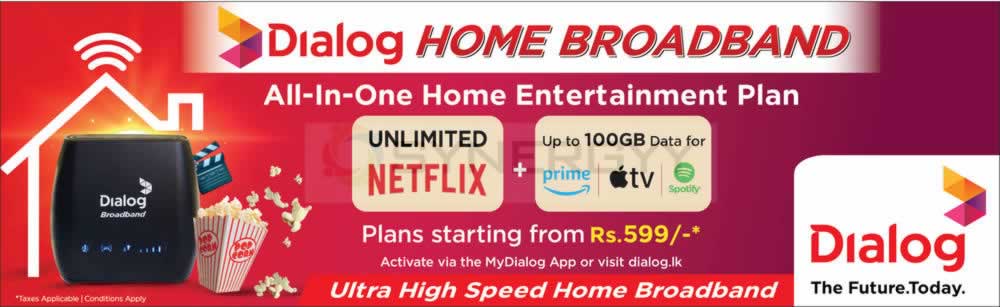Dialog Home Broadband Starting from LKR 599.00