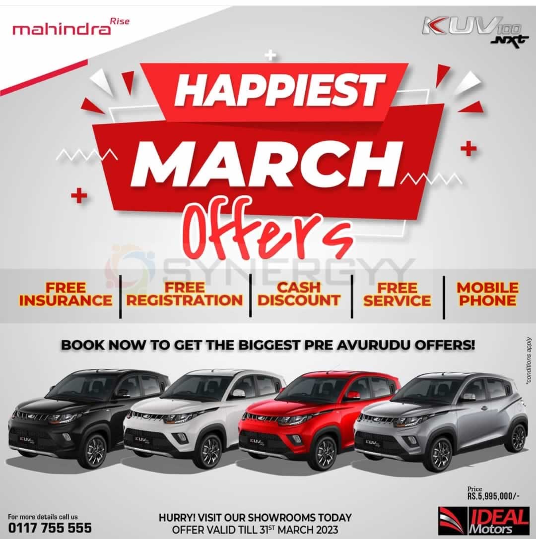 Mahindra KUV 100 NXT – Happiest March Offer (Pre Avurudu-Offers)