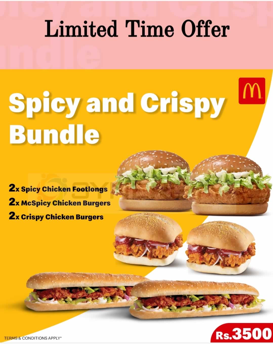 Mc Donald’s Spicy & Crispy Bundle Promo - LKR 3500 - Limited Time Offer