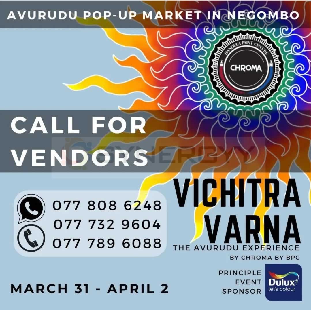 Vichitra Varna – Avurudu Pop up Market in Negombo call for vendors