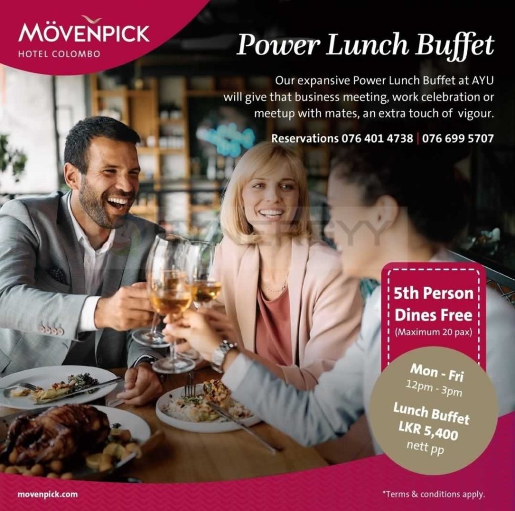 Movenpick Hotel Colombo Lunch & Dinner Buffet Details and cost SynergyY